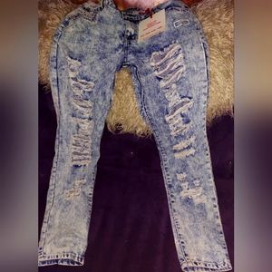Distressed Denim Jeans